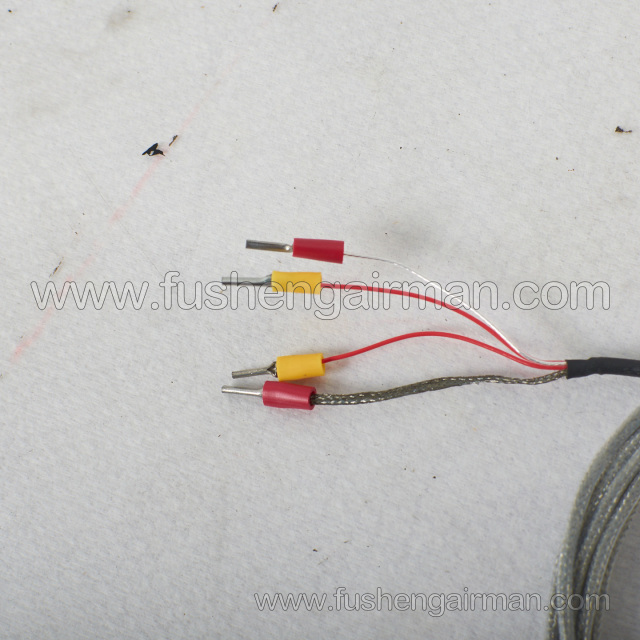 2105040079=93236P1-1232300 Fusheng Air Compressor 1/4", PT100 Temperature Sensor Lead Wire Length 3m