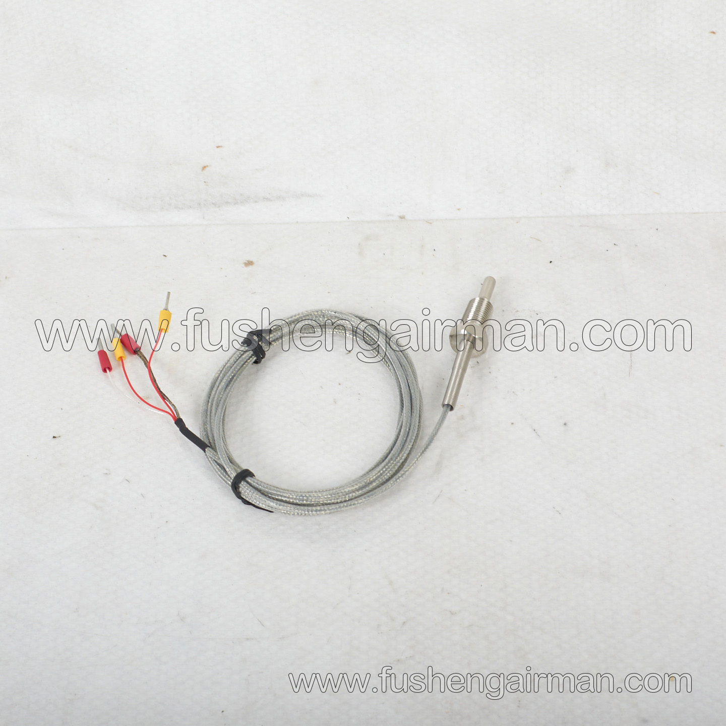 2105040079=93236P1-1232300 Fusheng Air Compressor 1/4", PT100 Temperature Sensor Lead Wire Length 3m