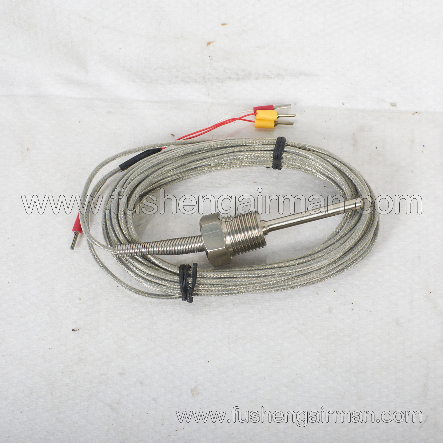2105040099 Fusheng Screw Air Compressor Genuine Parts 1/2", PT100 Temperature Sensor Probe 4-Core 7M