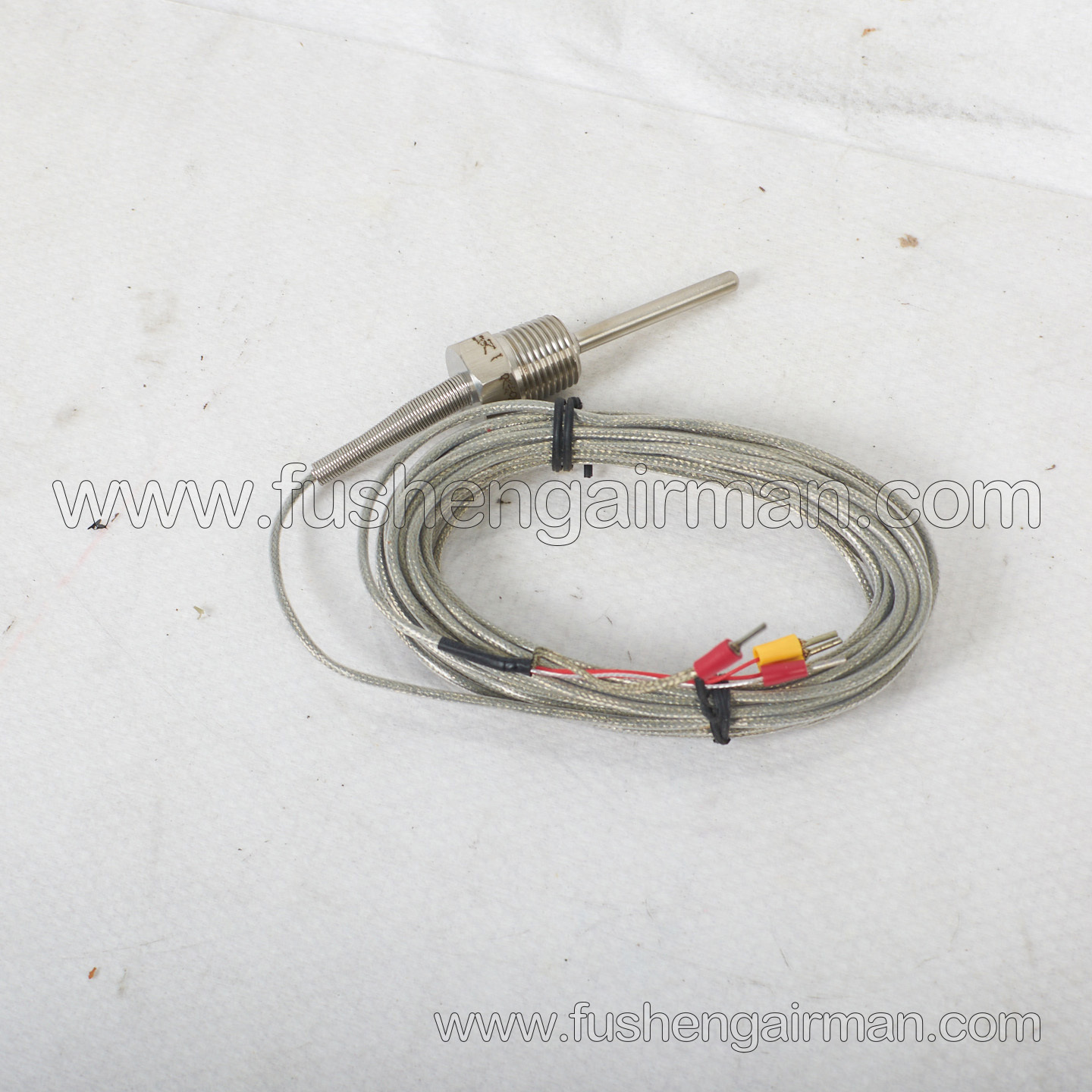 2105040099 Fusheng Screw Air Compressor Genuine Parts 1/2", PT100 Temperature Sensor Probe 4-Core 7M
