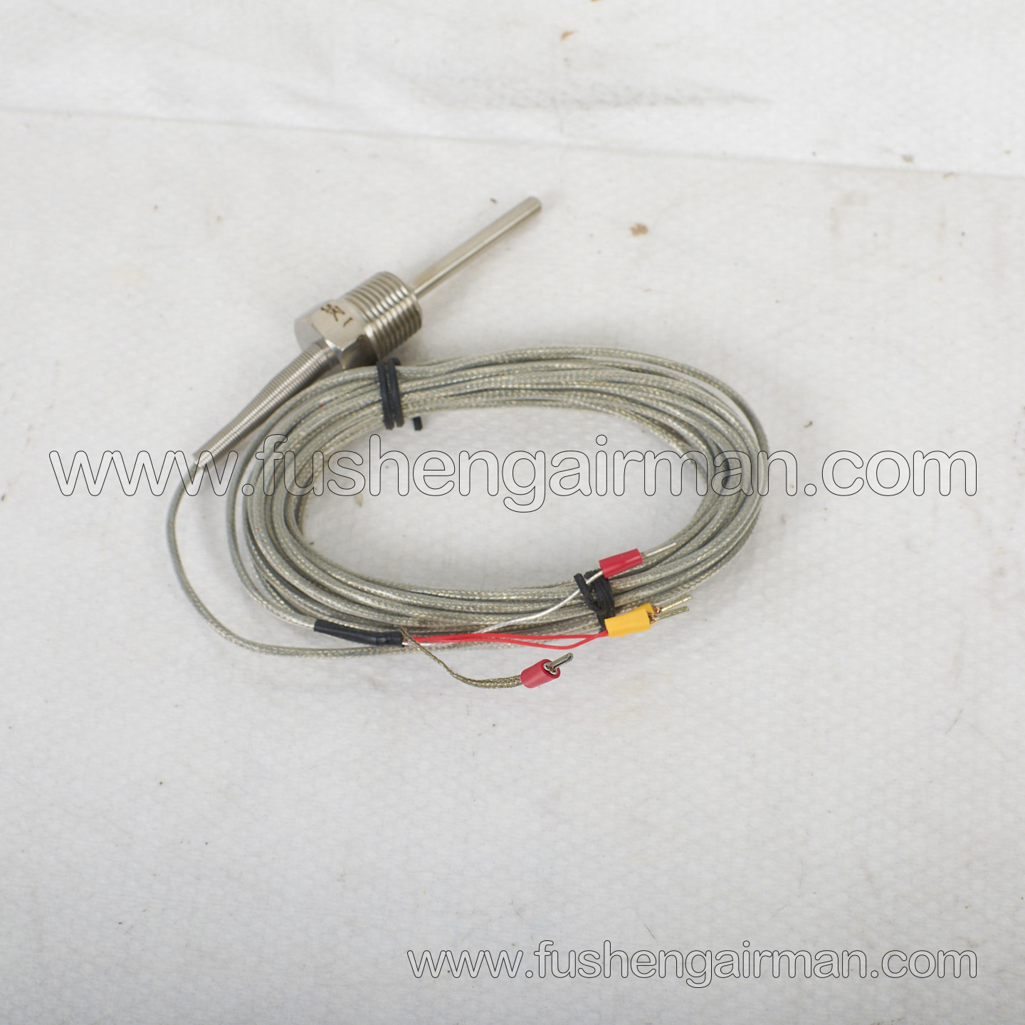 2105040099 Fusheng Screw Air Compressor Genuine Parts 1/2", PT100 Temperature Sensor Probe 4-Core 7M