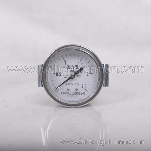 2105010254 Fusheng Air Compressor Genuine 2-1/2, PT1/4, 0~2.5MPa, Rear-Mounted Pressure Gauge