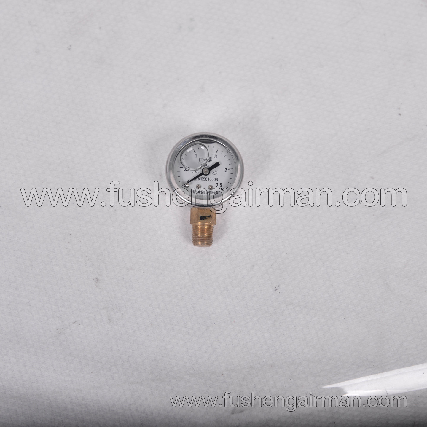 2105010186 Fusheng Screw Air Compressor 1-1/2, PT1/4, 2.5MPa Vertical Oil-Filled Pressure Gauge