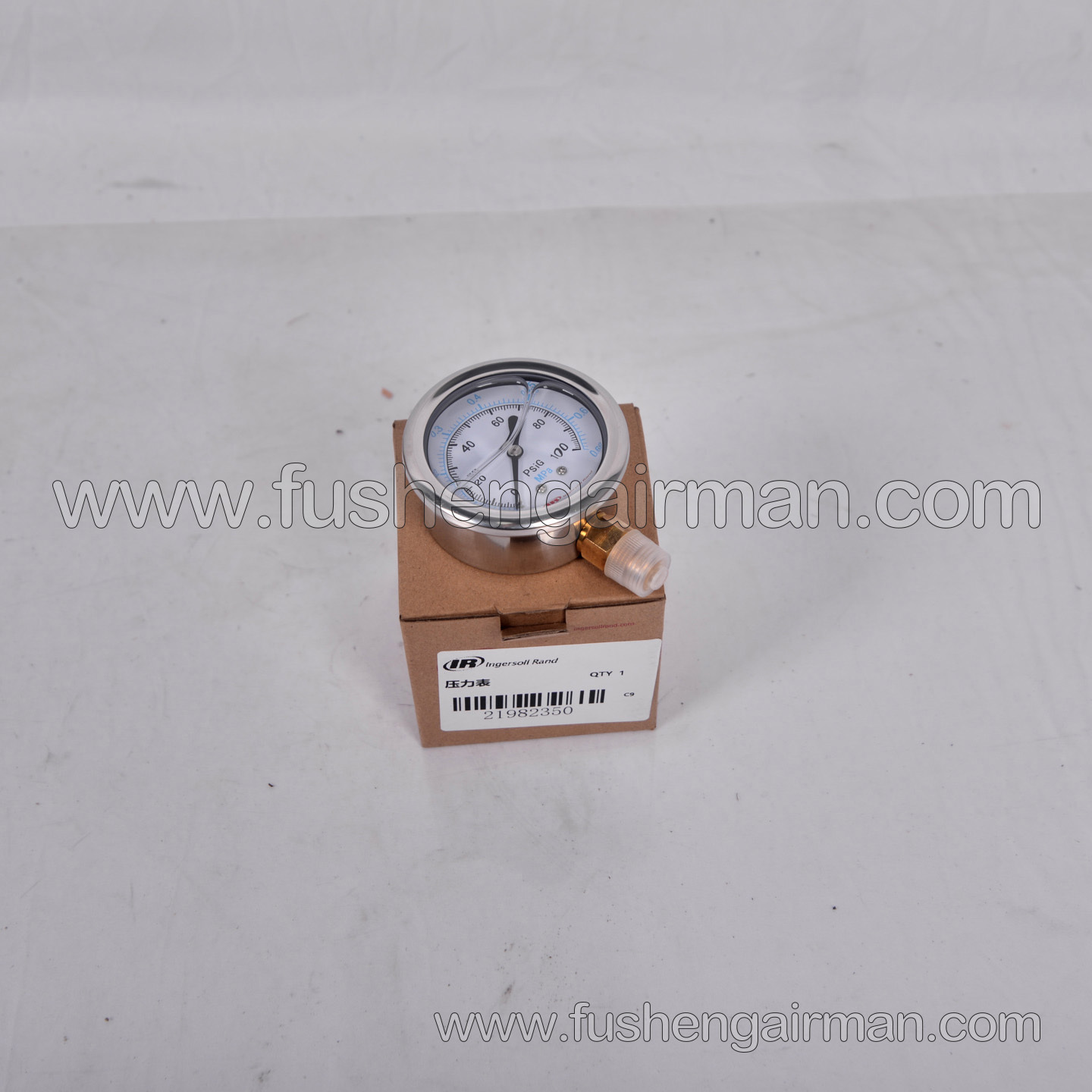 21982350 Ingersoll Rand Piston Air Compressor Parts: Oil-filled Shock-Resistant Pressure Gauge
