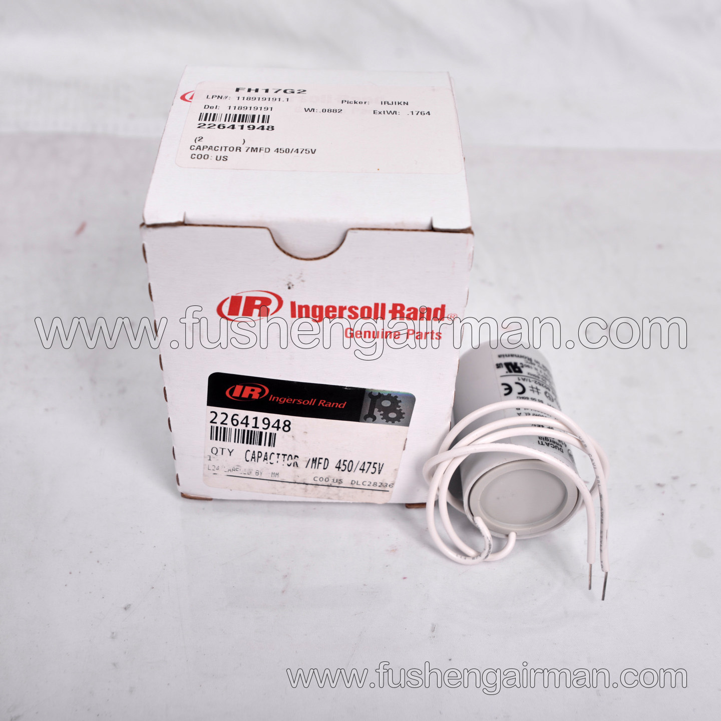 22641948 Ingersoll Rand Air Compressor Genuine Replacement Capacitor 7MFD/416.17.11