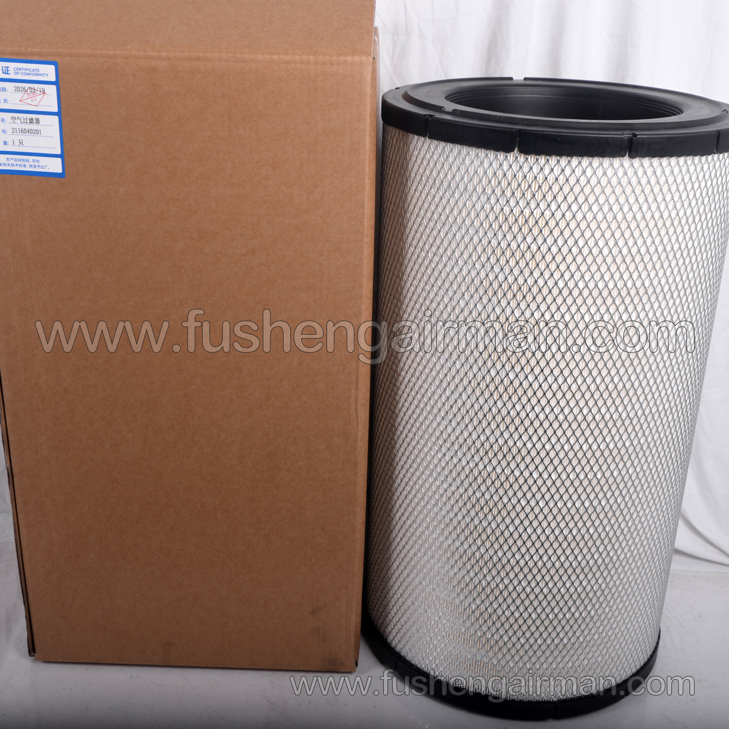 2116040201 Fusheng Screw Air Compressor Genuine Spare Part: 40 m³/min Air Filter Element AS90-132