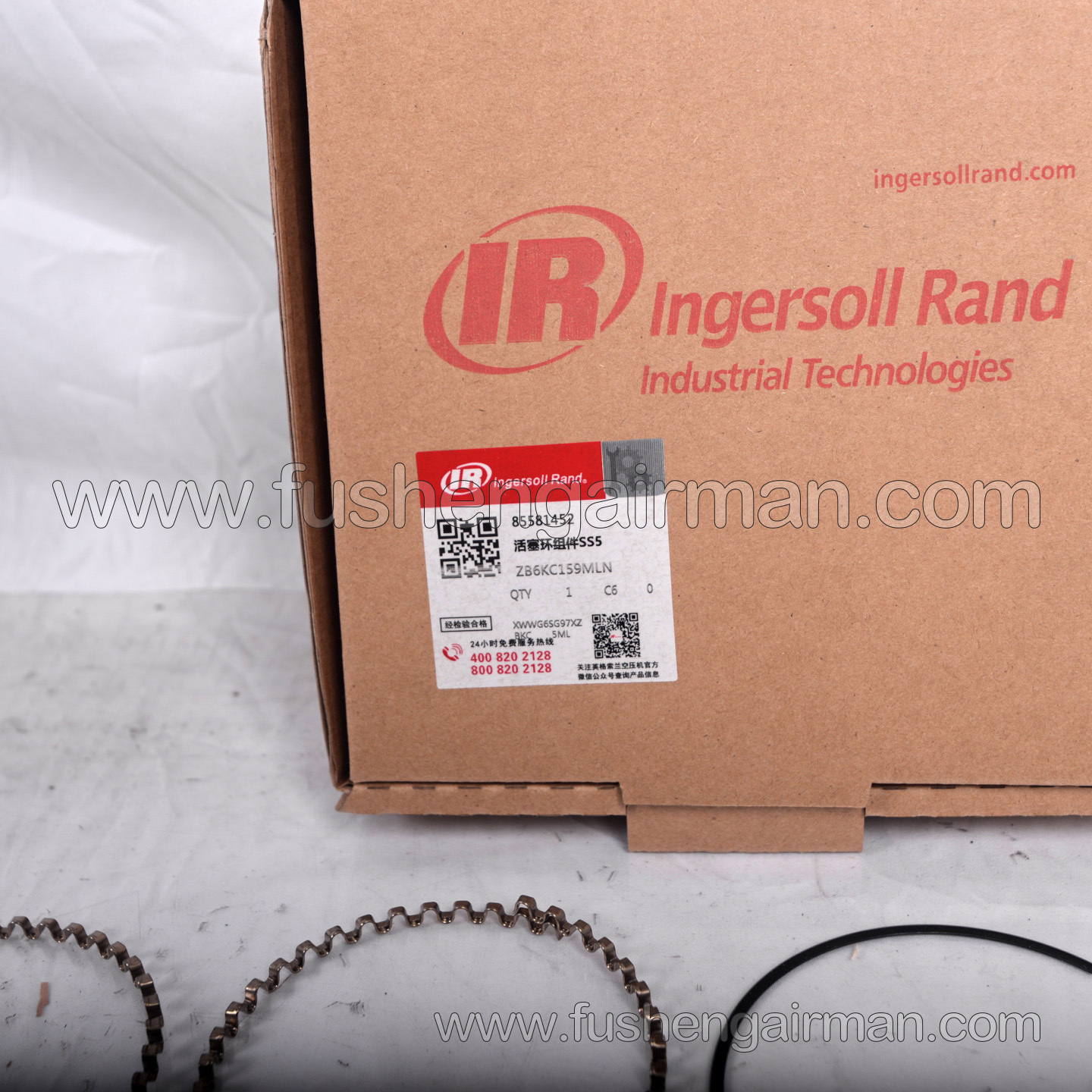 85581452 Ingersoll Rand genuine piston ring assemblies are compatible with Ingersoll Rand SS5 piston compressors