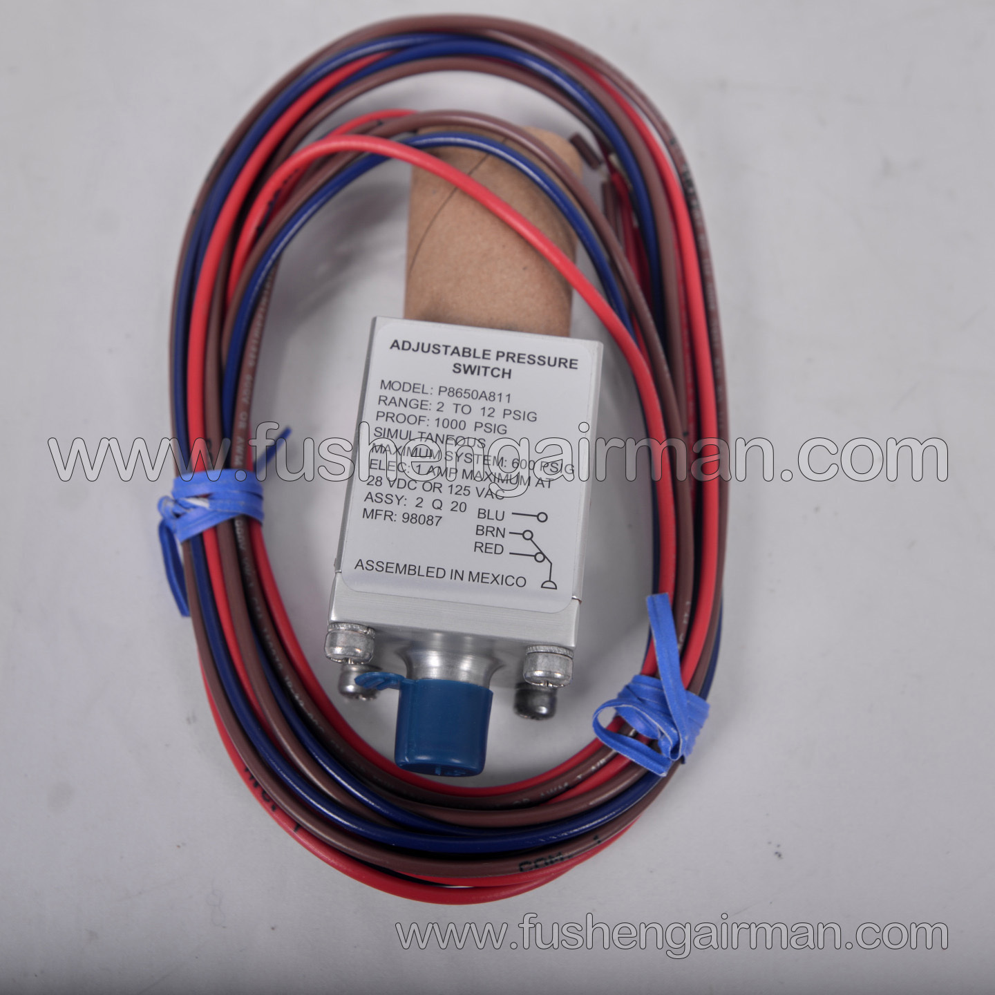 P8650A811 Fusheng Elliott Centrifugal Air Compressor Genuine Replacement Part: Sealed Air Pressure Switch