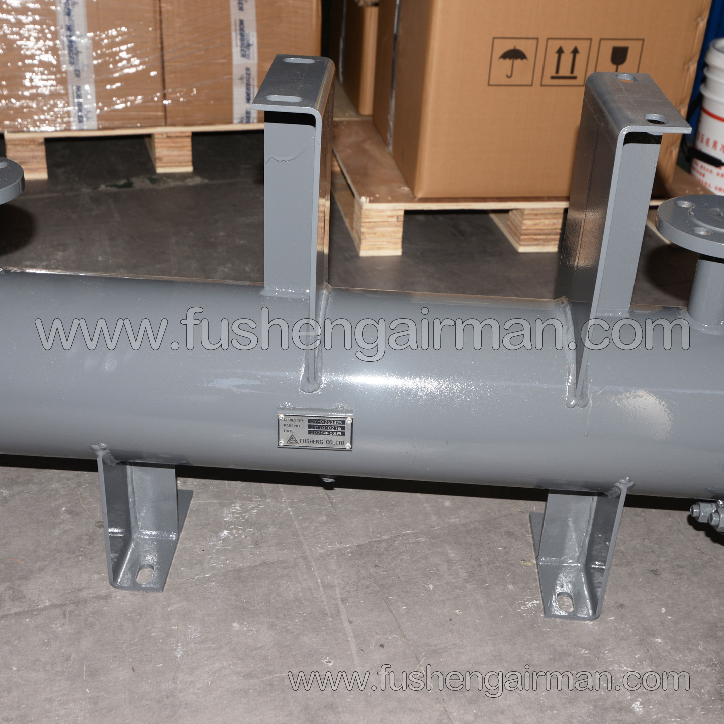 2117010276 Fusheng SF132W Original Factory Shell-and-Tube Oil Cooler for Screw Air Compressors