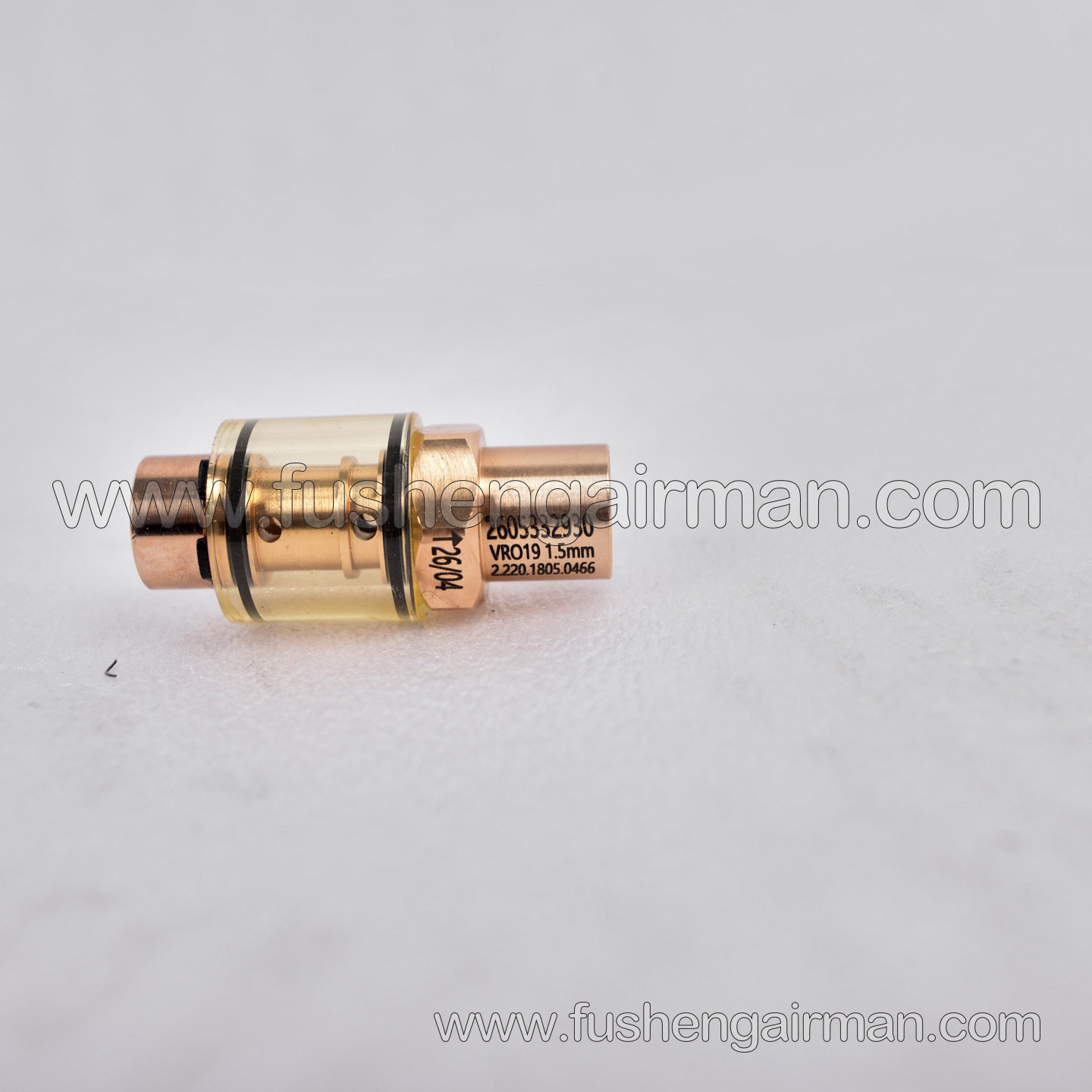 2605332930  Fusheng Genuine Check Valve (1.5mm Orifice), Transparent, for Screw Air Compressor