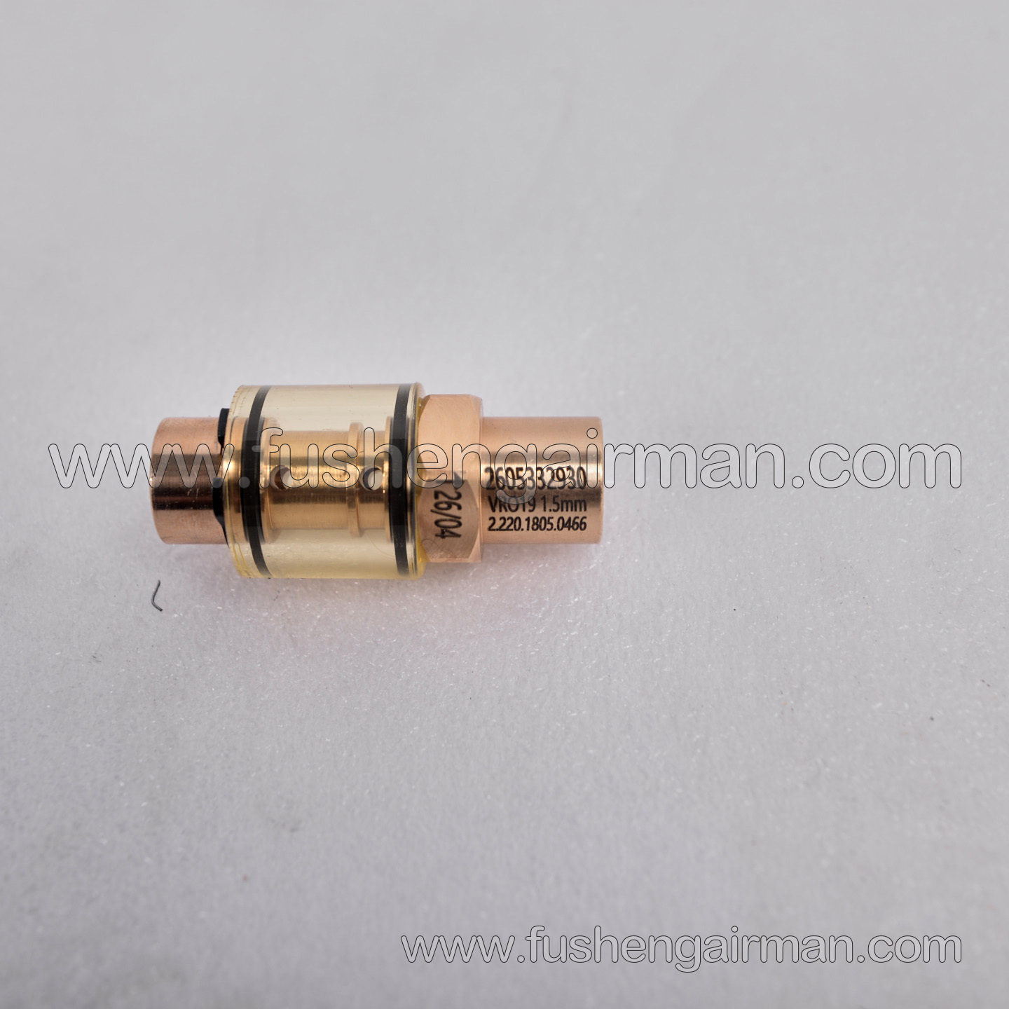2605332930  Fusheng Genuine Check Valve (1.5mm Orifice), Transparent, for Screw Air Compressor