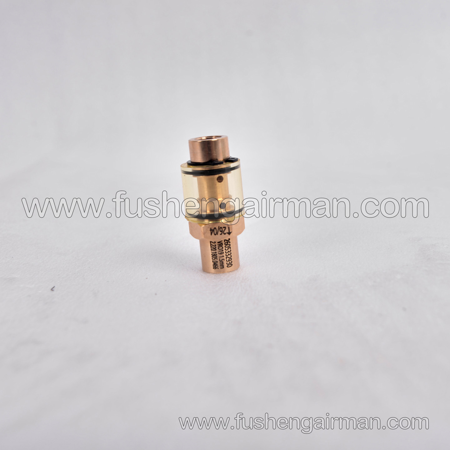 2605332930  Fusheng Genuine Check Valve (1.5mm Orifice), Transparent, for Screw Air Compressor