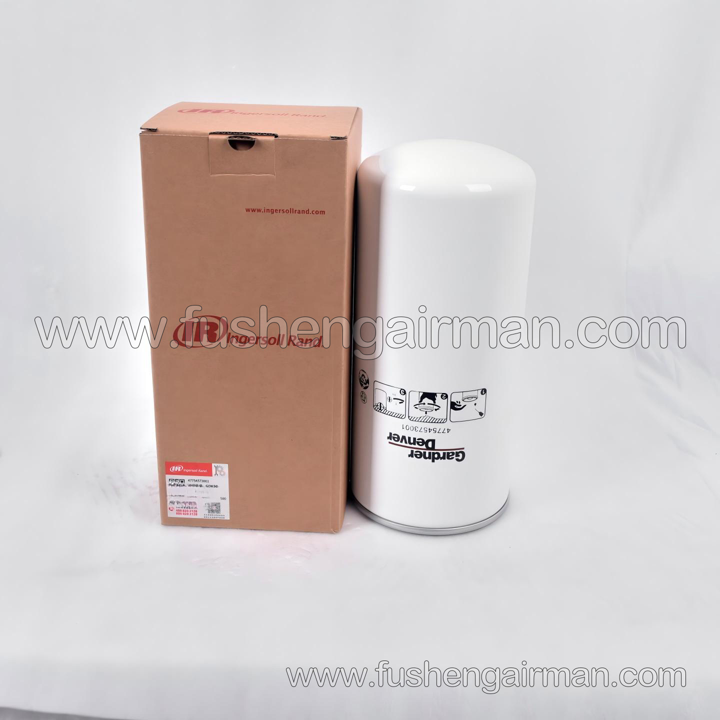 47754573001 Ingersoll Rand Genuine Replacement Oil Filter Element, Compatible with GDK90-160HPM