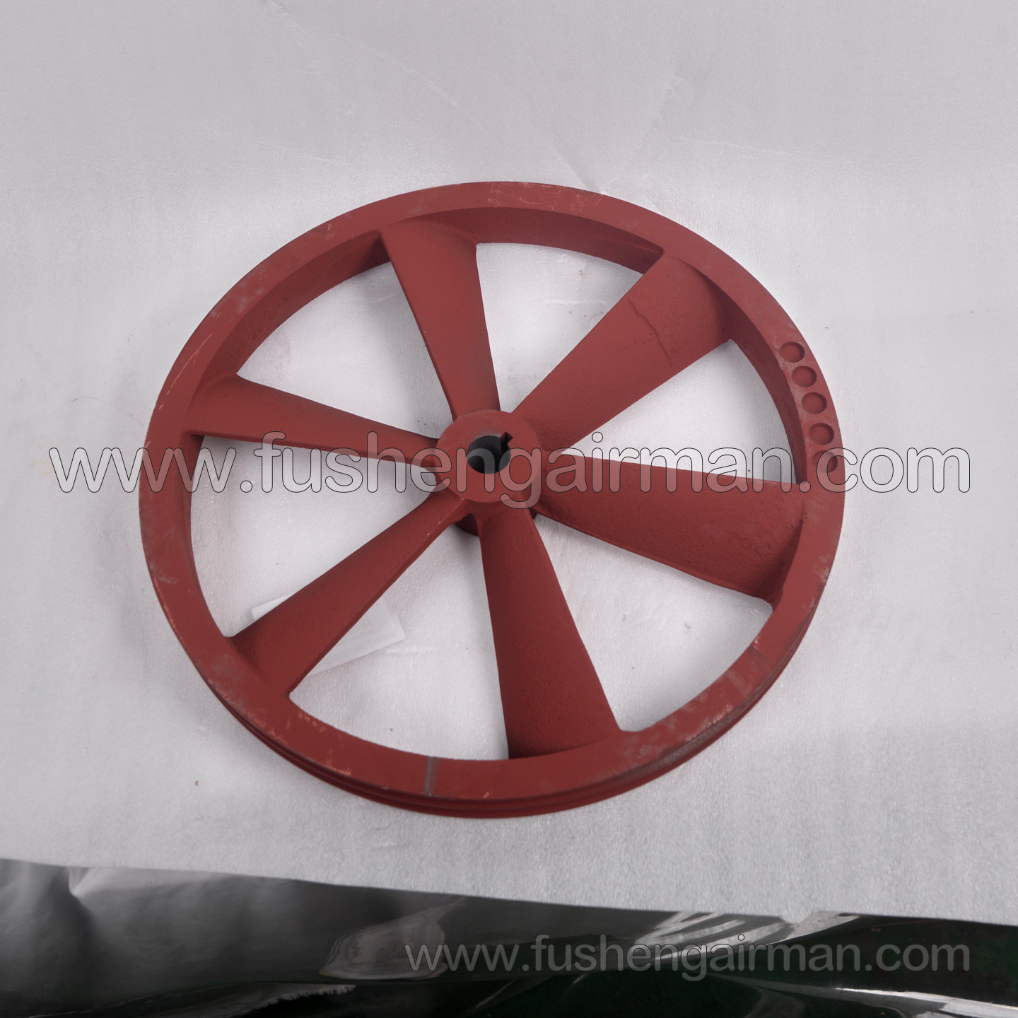 2601233640 Fusheng Piston Air Compressor TA-80 Original Manufacturer Cylinder Block Pulley, 2 Grooves
