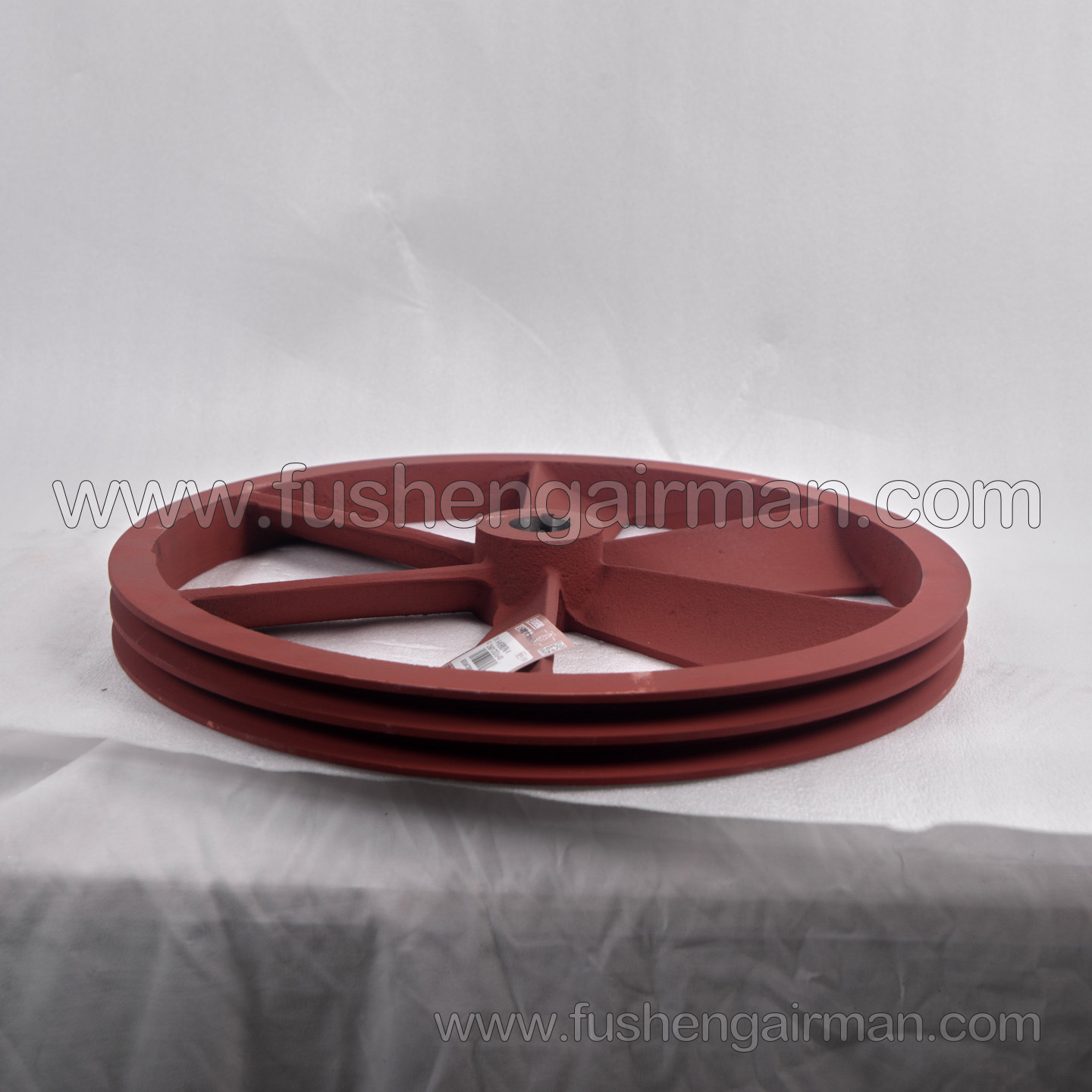2601233640 Fusheng Piston Air Compressor TA-80 Original Manufacturer Cylinder Block Pulley, 2 Grooves
