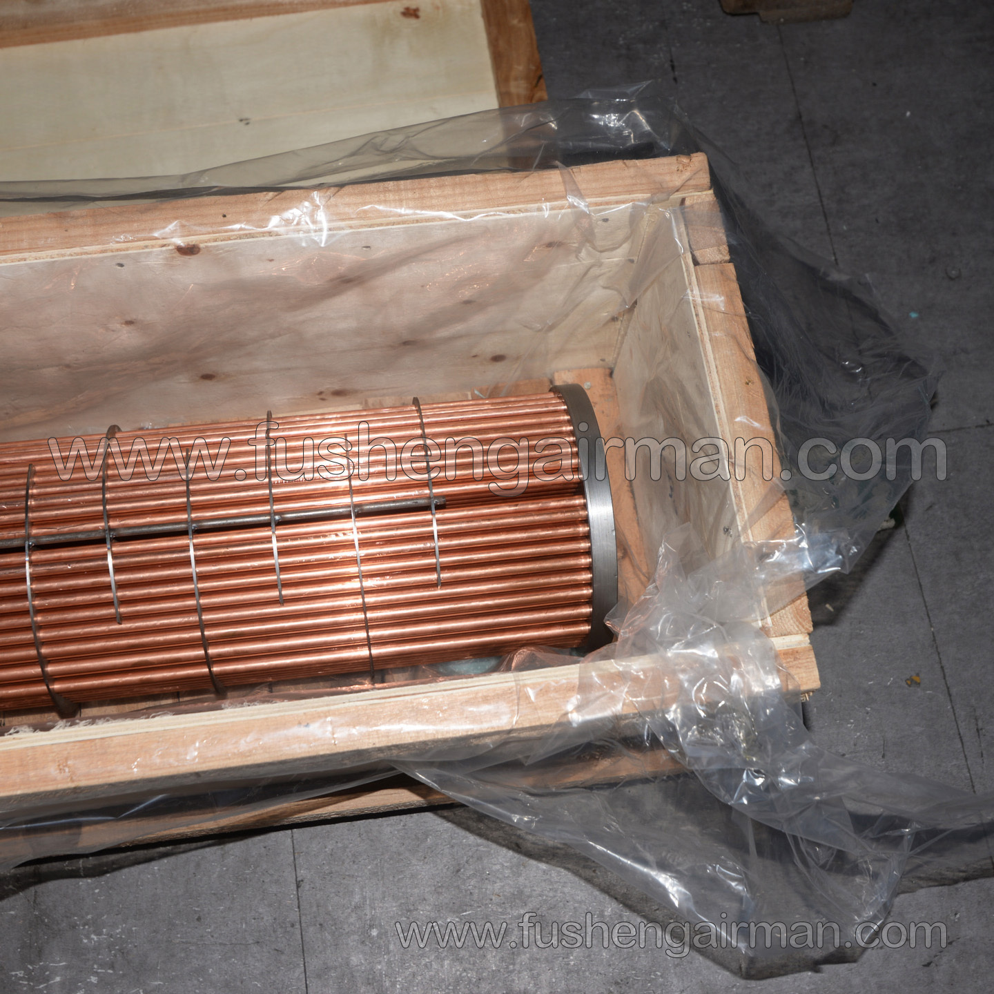 2605511021 Fusheng Screw Air Compressor OEM Shell & Tube Cooler Core Bundle (Copper Tubes)