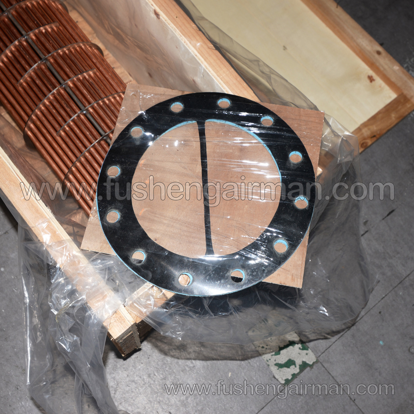 2605511021 Fusheng Screw Air Compressor OEM Shell & Tube Cooler Core Bundle (Copper Tubes)