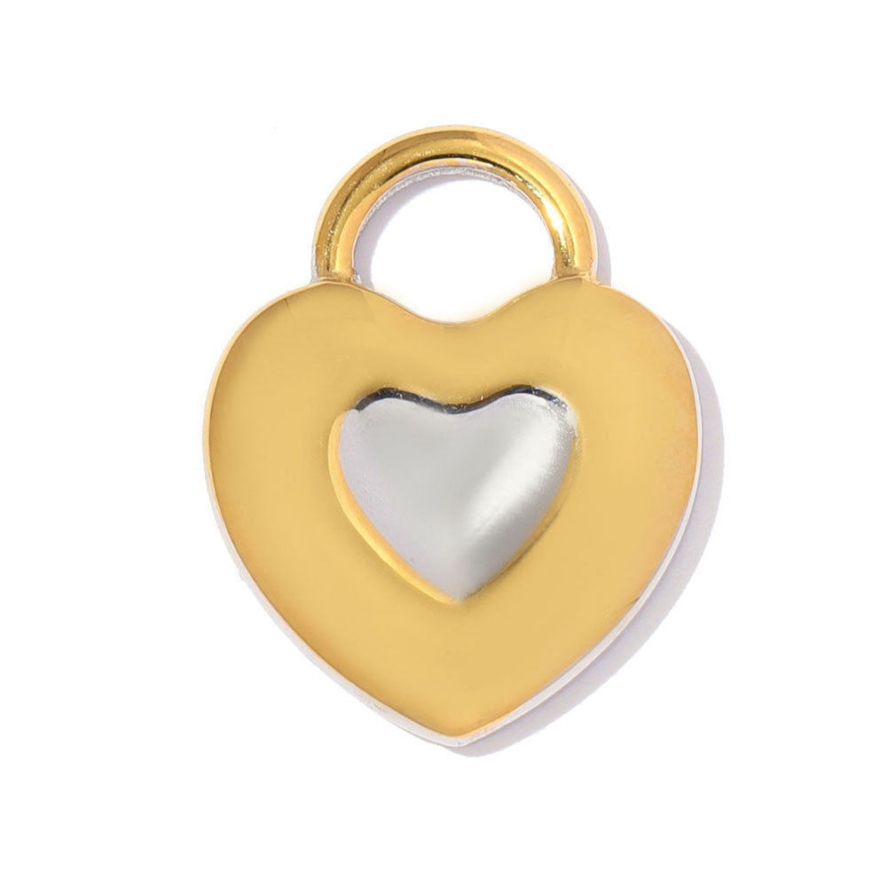 6pcs/pack Stainless Steel Cappuccino Coffee Cup DIY Charms Oval Circle Necklace Pendants Women Astronaut Heart Jewelry Wholesale