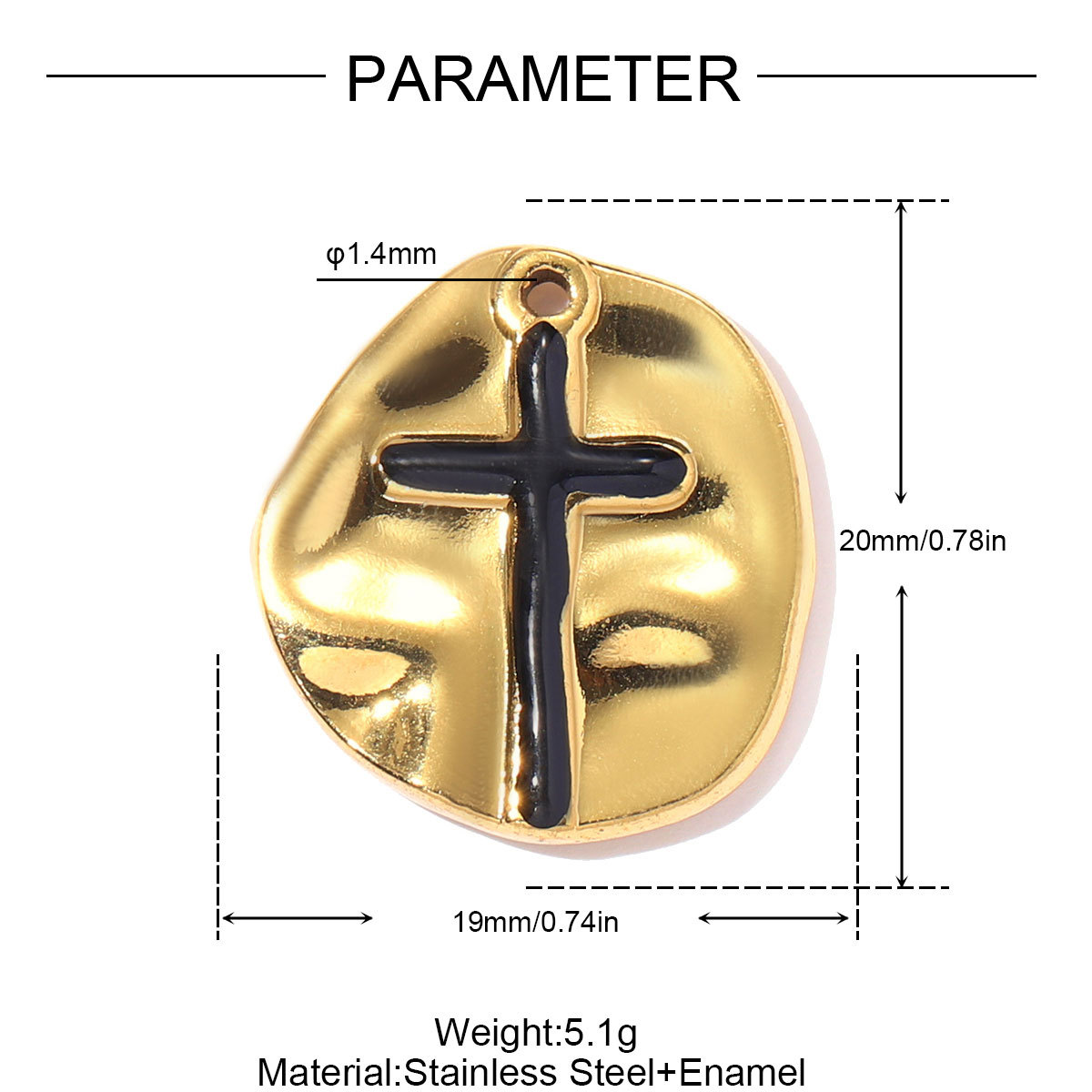 6pcs/pack Stainless Steel Heart Lock DIY Charms Rhinestone Cross Necklace Pendants Women Jesus Religious Jewelry Wholesale