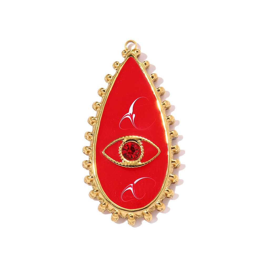 6pcs/pack Stainless Steel Waterdroop Evil Eye DIY Charm Knot Hand Bag Necklace Pendant Women Love Heart Jewelry Wholesale