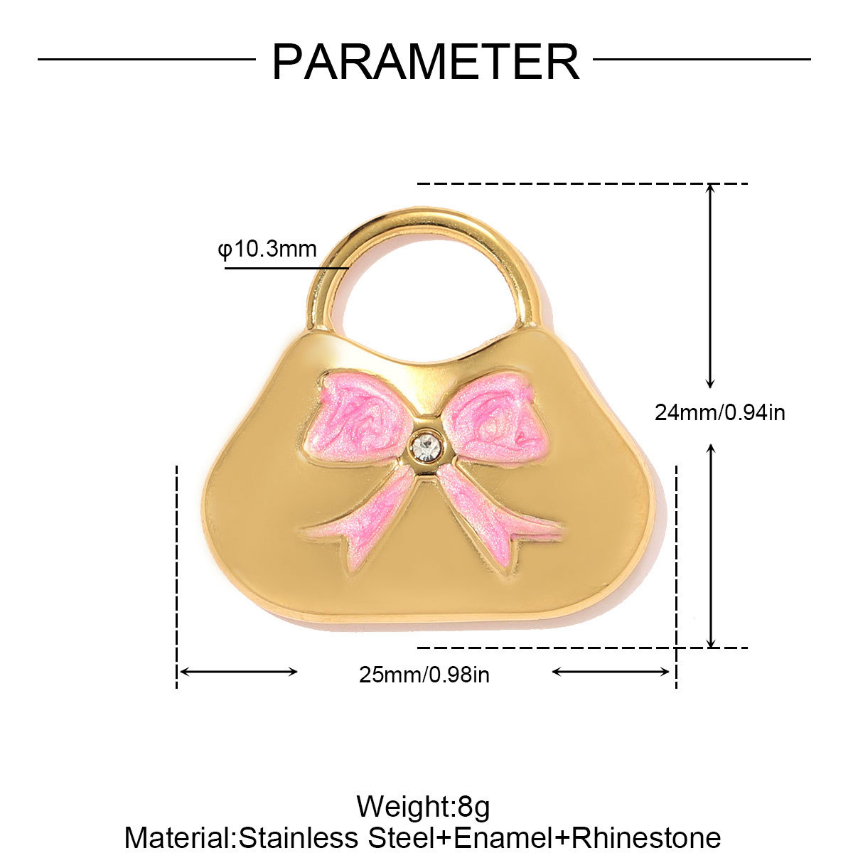 6pcs/pack Stainless Steel Waterdroop Evil Eye DIY Charm Knot Hand Bag Necklace Pendant Women Love Heart Jewelry Wholesale