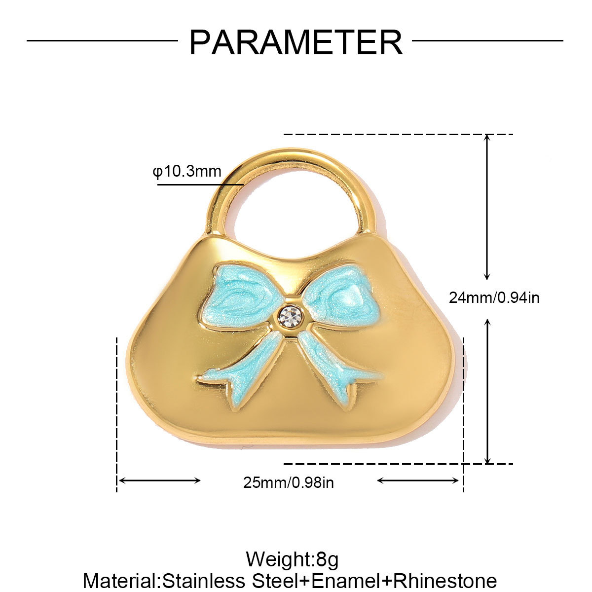 6pcs/pack Stainless Steel Waterdroop Evil Eye DIY Charm Knot Hand Bag Necklace Pendant Women Love Heart Jewelry Wholesale