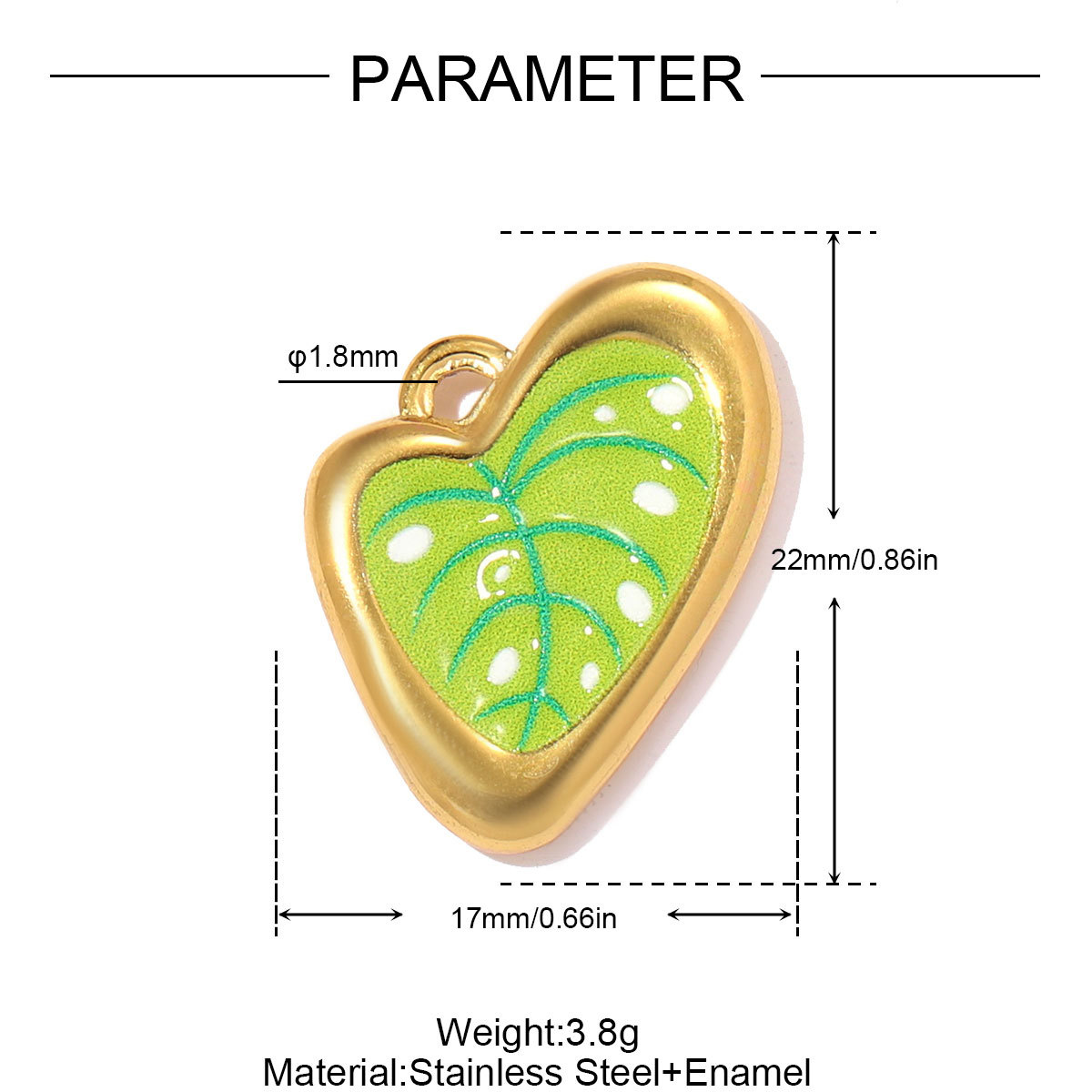 6pcs/pack Stainless Steel Enamel Leaf Love Heart DIY Charms Lollipop Flower Necklace Pendants Women Cross Tail Jewelry Wholesale