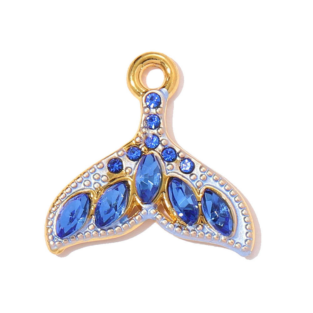 6pcs/pack Stainless Steel Enamel Leaf Love Heart DIY Charms Lollipop Flower Necklace Pendants Women Cross Tail Jewelry Wholesale