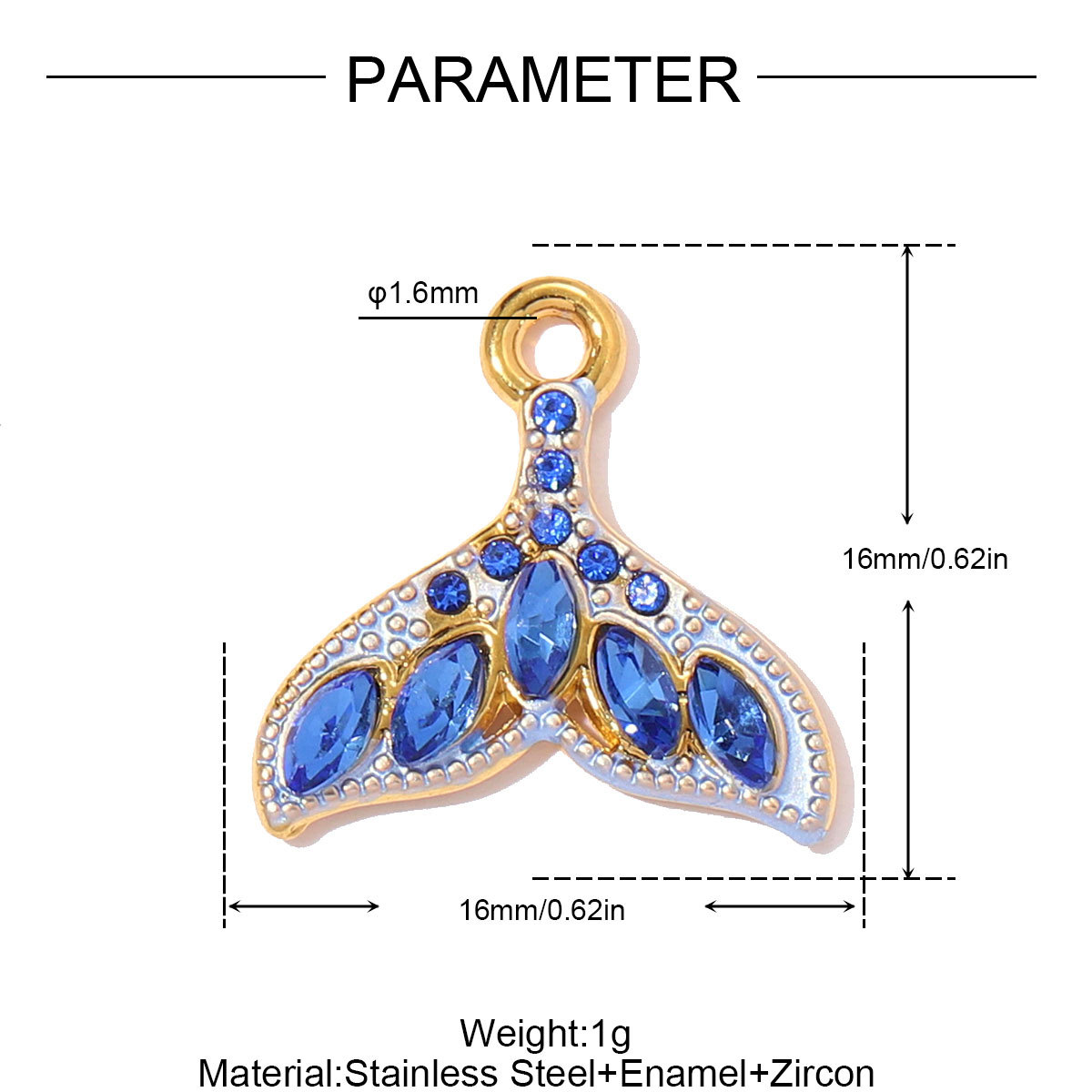 6pcs/pack Stainless Steel Enamel Leaf Love Heart DIY Charms Lollipop Flower Necklace Pendants Women Cross Tail Jewelry Wholesale