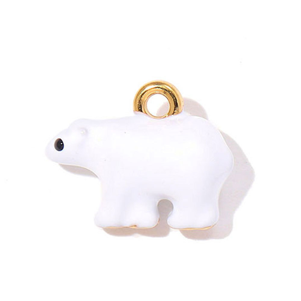 6pcs/pack Stainless Steel 3D Polar Bear Penguin DIY Charms Deer Fox Camel Necklace Pendants Women Rhino Horse Jewelry Wholesale