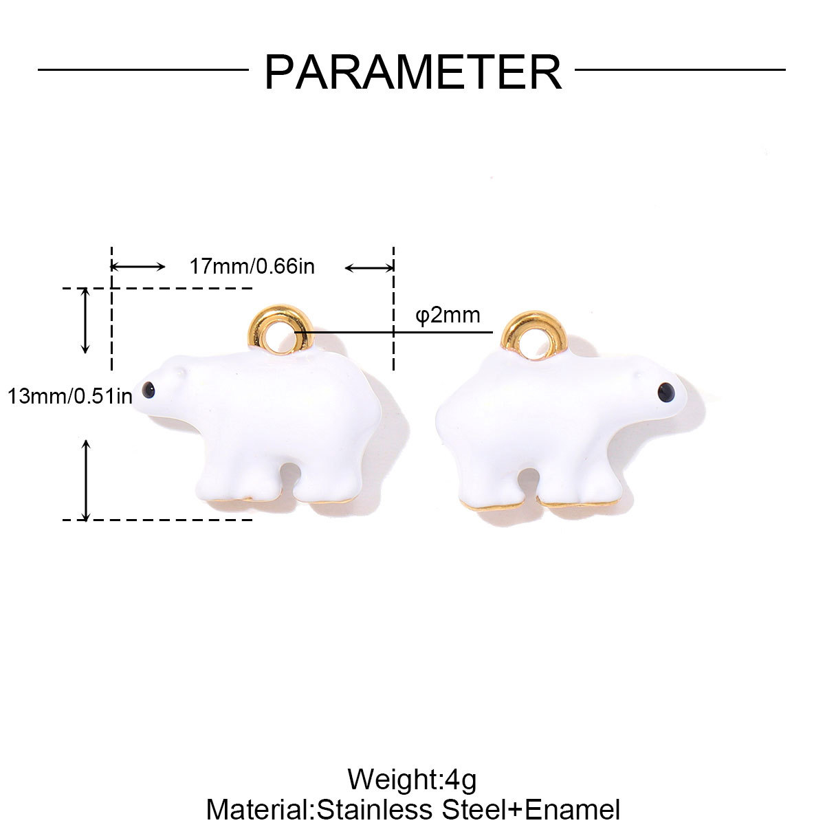 6pcs/pack Stainless Steel 3D Polar Bear Penguin DIY Charms Deer Fox Camel Necklace Pendants Women Rhino Horse Jewelry Wholesale