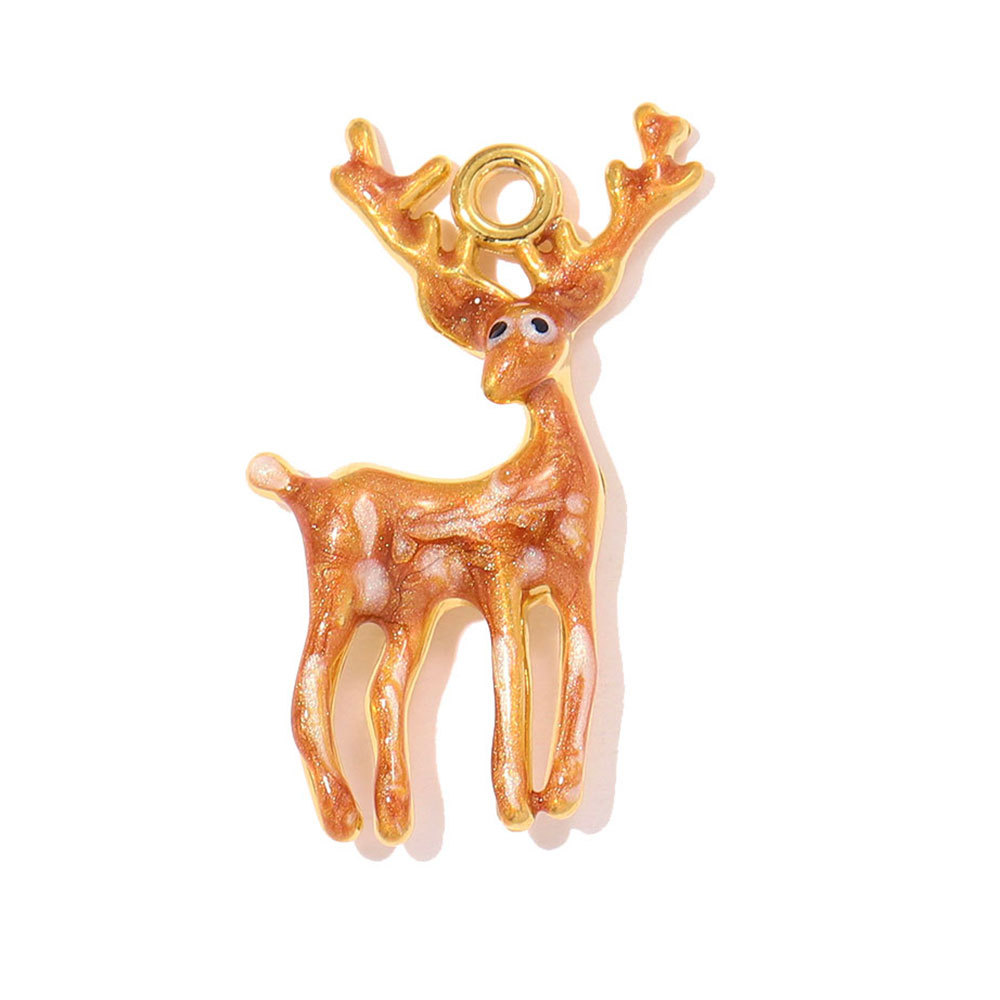 6pcs/pack Stainless Steel 3D Polar Bear Penguin DIY Charms Deer Fox Camel Necklace Pendants Women Rhino Horse Jewelry Wholesale
