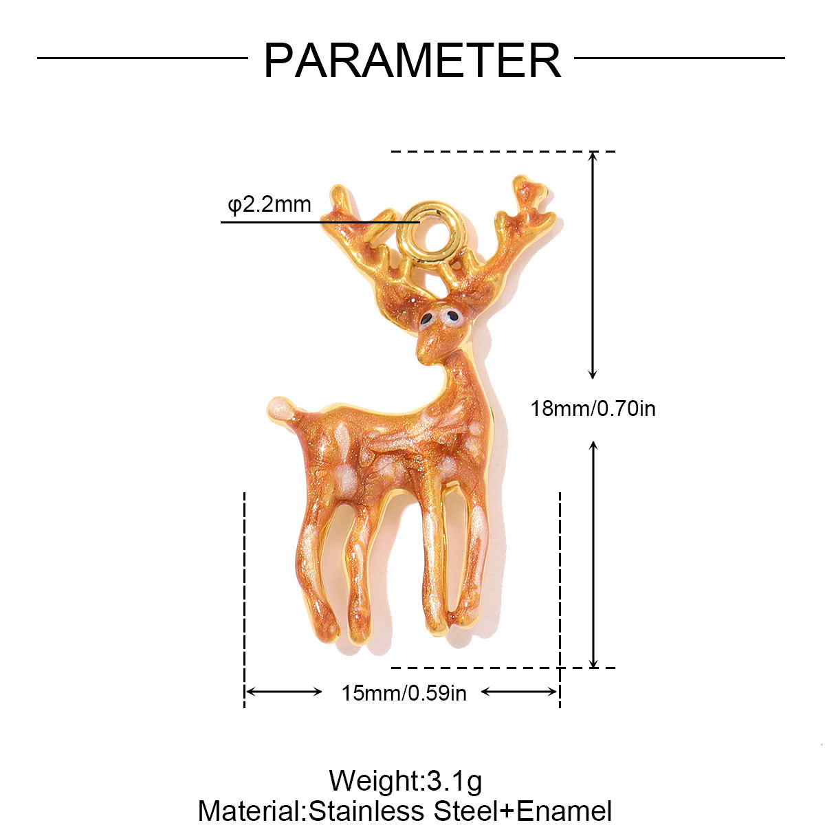 6pcs/pack Stainless Steel 3D Polar Bear Penguin DIY Charms Deer Fox Camel Necklace Pendants Women Rhino Horse Jewelry Wholesale