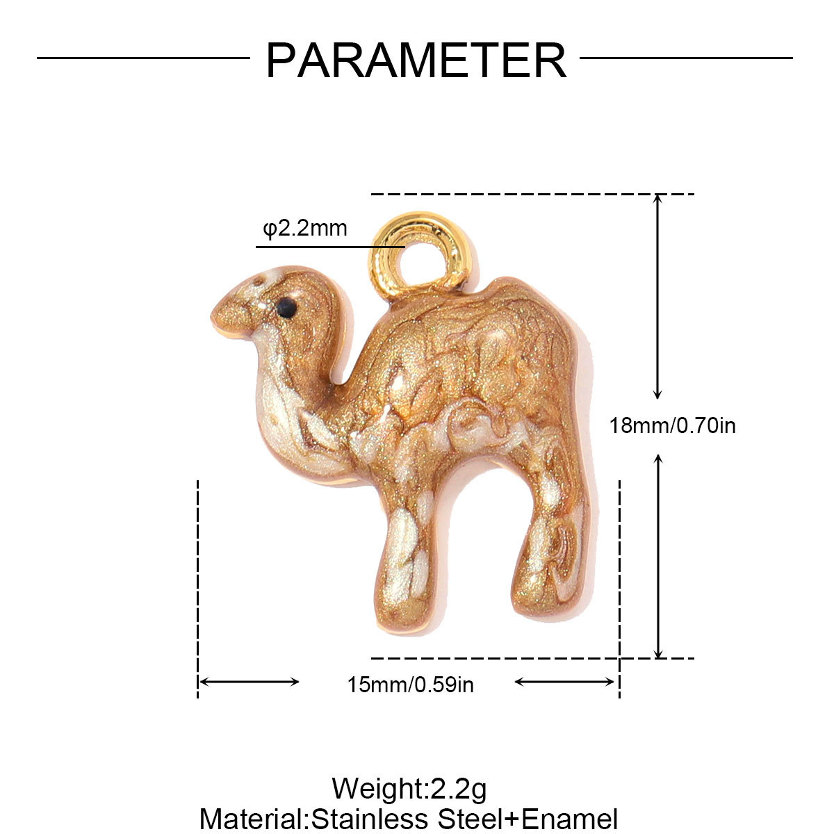 6pcs/pack Stainless Steel 3D Polar Bear Penguin DIY Charms Deer Fox Camel Necklace Pendants Women Rhino Horse Jewelry Wholesale