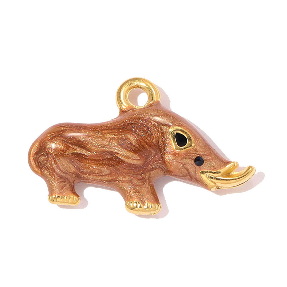 6pcs/pack Stainless Steel 3D Polar Bear Penguin DIY Charms Deer Fox Camel Necklace Pendants Women Rhino Horse Jewelry Wholesale