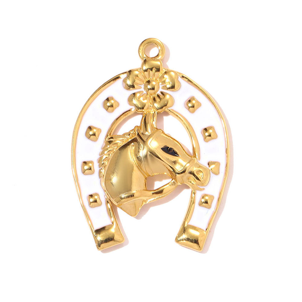 6pcs/pack Stainless Steel 3D Polar Bear Penguin DIY Charms Deer Fox Camel Necklace Pendants Women Rhino Horse Jewelry Wholesale