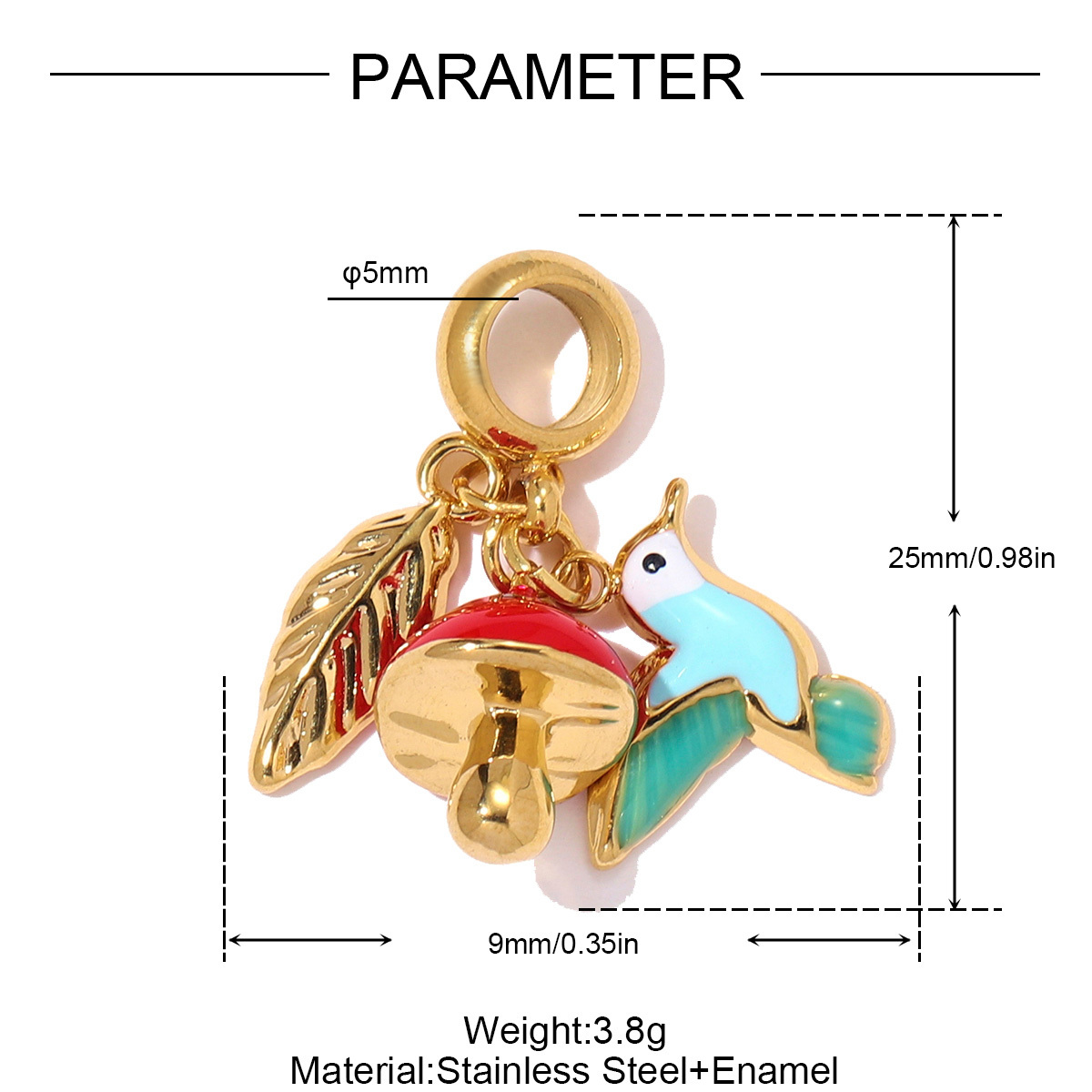 6pcs/pack Stainless Steel Rose Flowers DIY Bracelet Charms Lipstick Bike Heart Necklace Pendants Women Suitcase Jewelry Wholesale