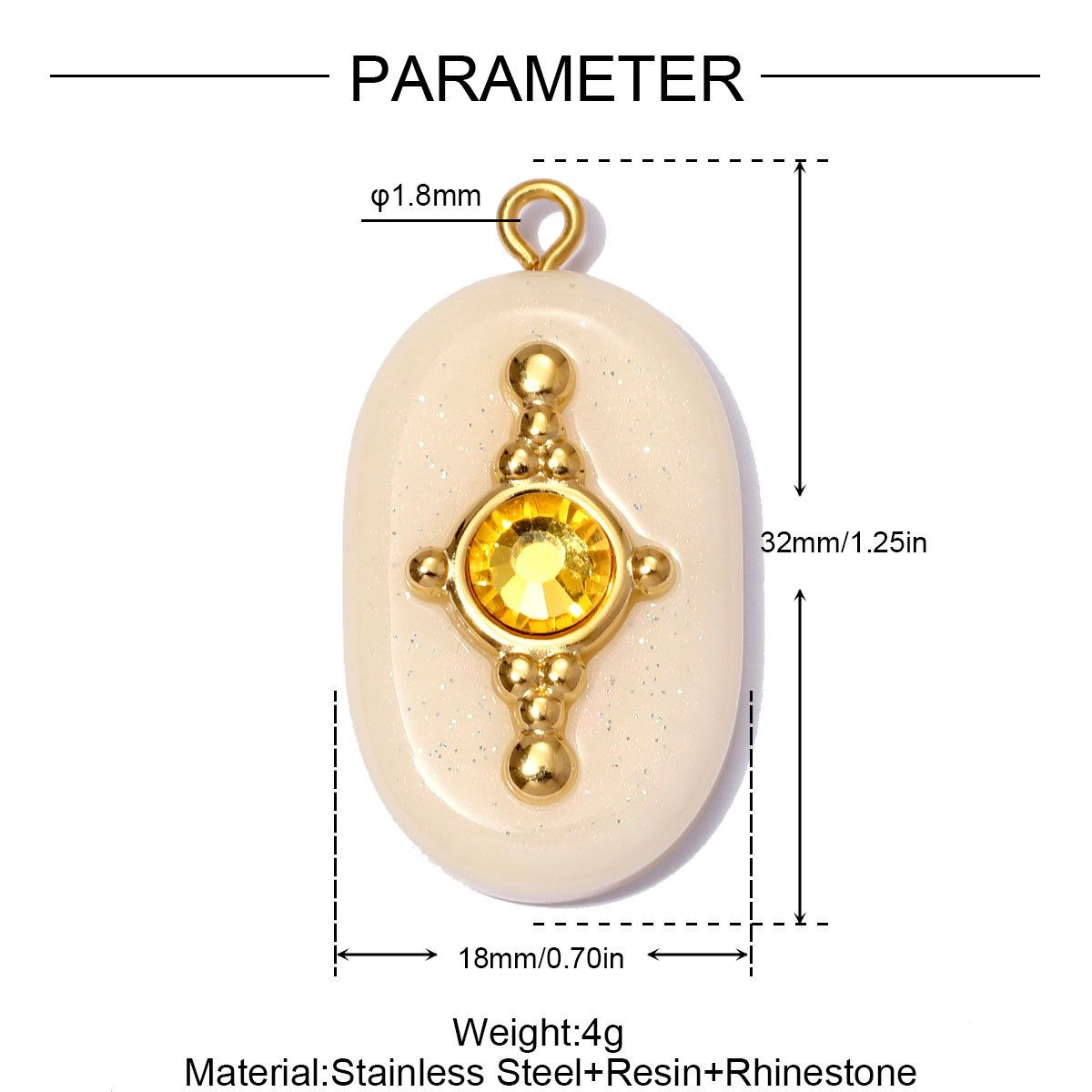 6pcs/pack Stainless Steel Geometric Resin DIY Earring Charms Waterdrop Necklace Pendants Women Sun Flower Jewelry Wholesale