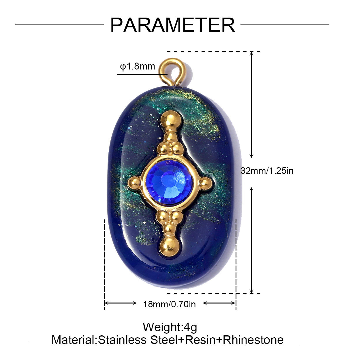 6pcs/pack Stainless Steel Geometric Resin DIY Earring Charms Waterdrop Necklace Pendants Women Sun Flower Jewelry Wholesale
