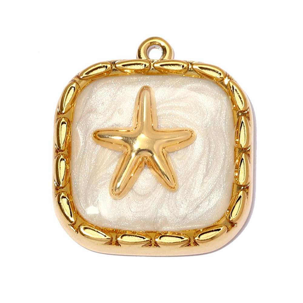6pcs/pack Stainless Steel Resin Butterfly Starfish DIY Earring Charm Sun Flower Necklace Pendants Women Dove Bird Jewelry Wholesale