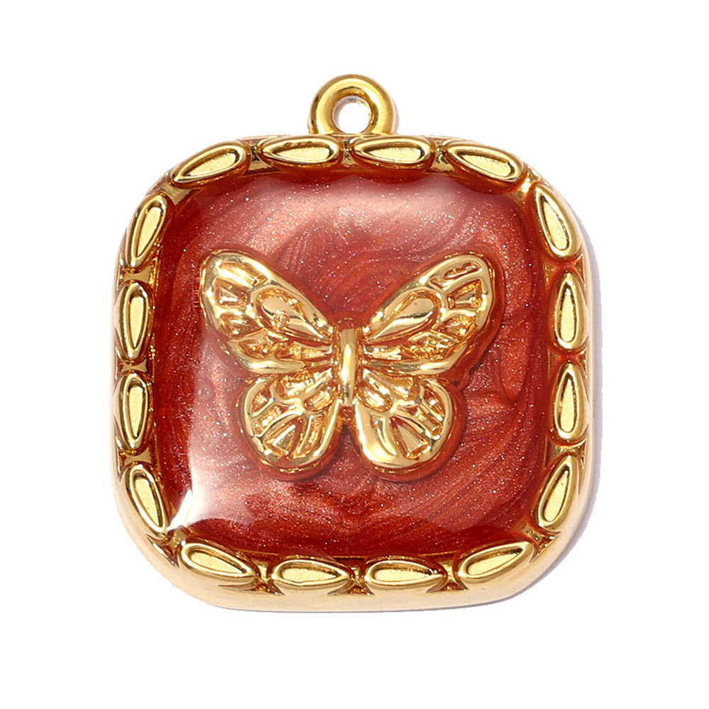 6pcs/pack Stainless Steel Resin Butterfly Starfish DIY Earring Charm Sun Flower Necklace Pendants Women Dove Bird Jewelry Wholesale
