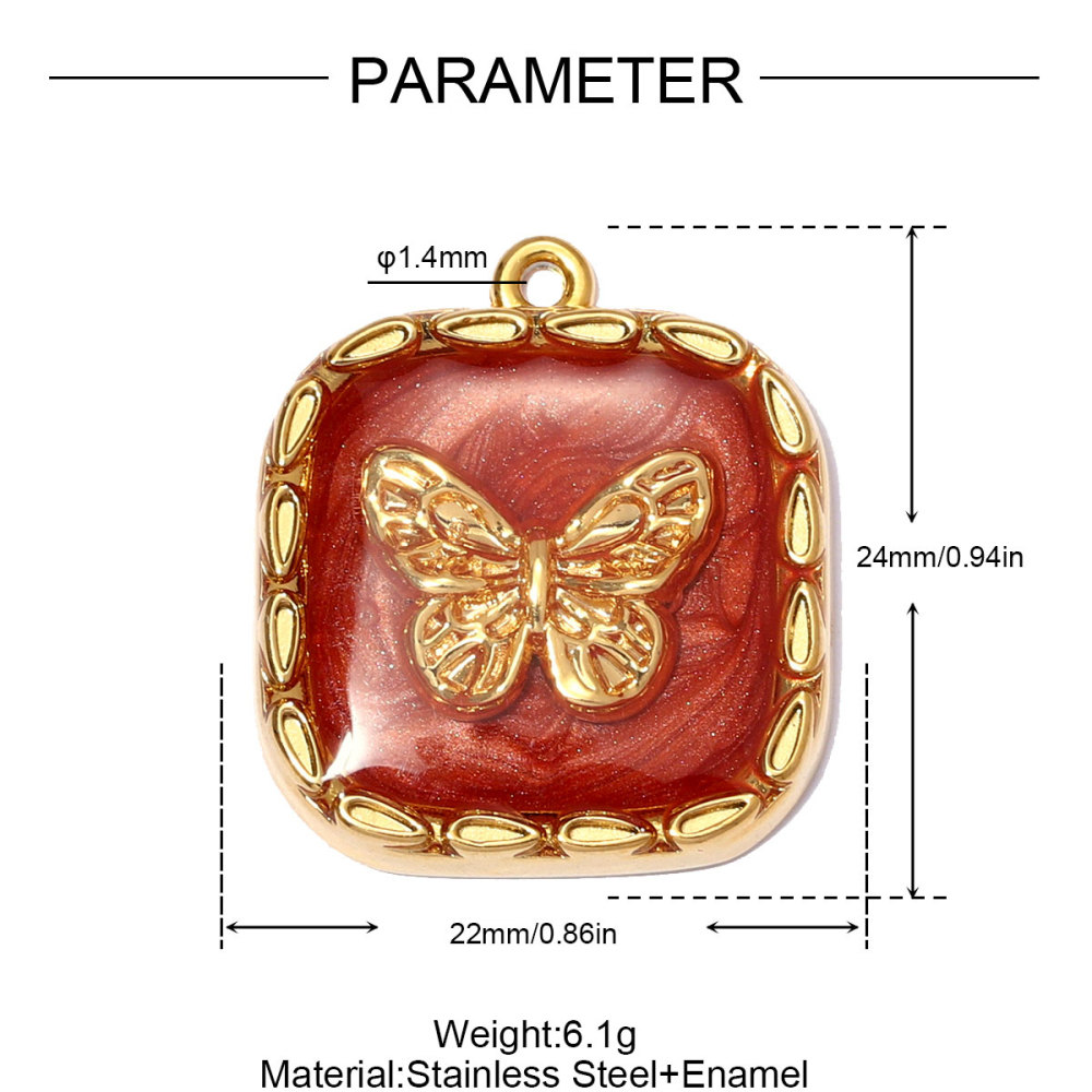6pcs/pack Stainless Steel Resin Butterfly Starfish DIY Earring Charm Sun Flower Necklace Pendants Women Dove Bird Jewelry Wholesale