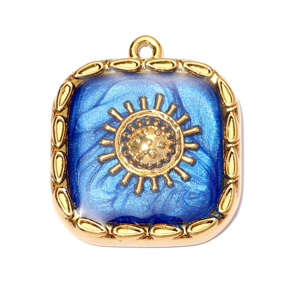 6pcs/pack Stainless Steel Resin Butterfly Starfish DIY Earring Charm Sun Flower Necklace Pendants Women Dove Bird Jewelry Wholesale