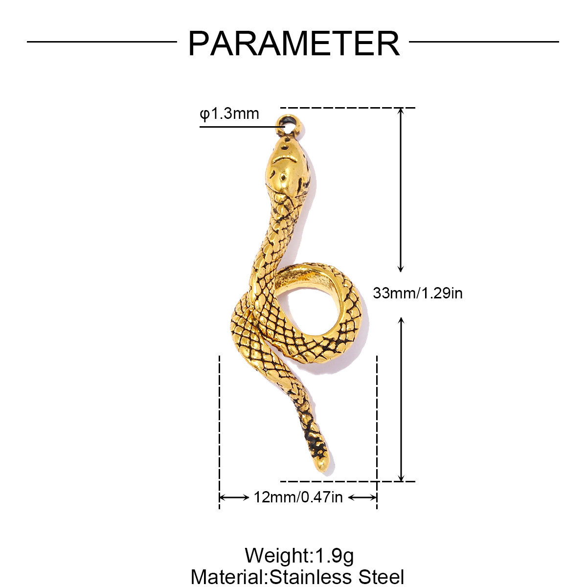 6pcs/pack Stainless Steel Two Tone Flower Plam Guam DIY Charms Horse Snake Fried Egg Pendant Women Eye Sun Jewelry Wholesale