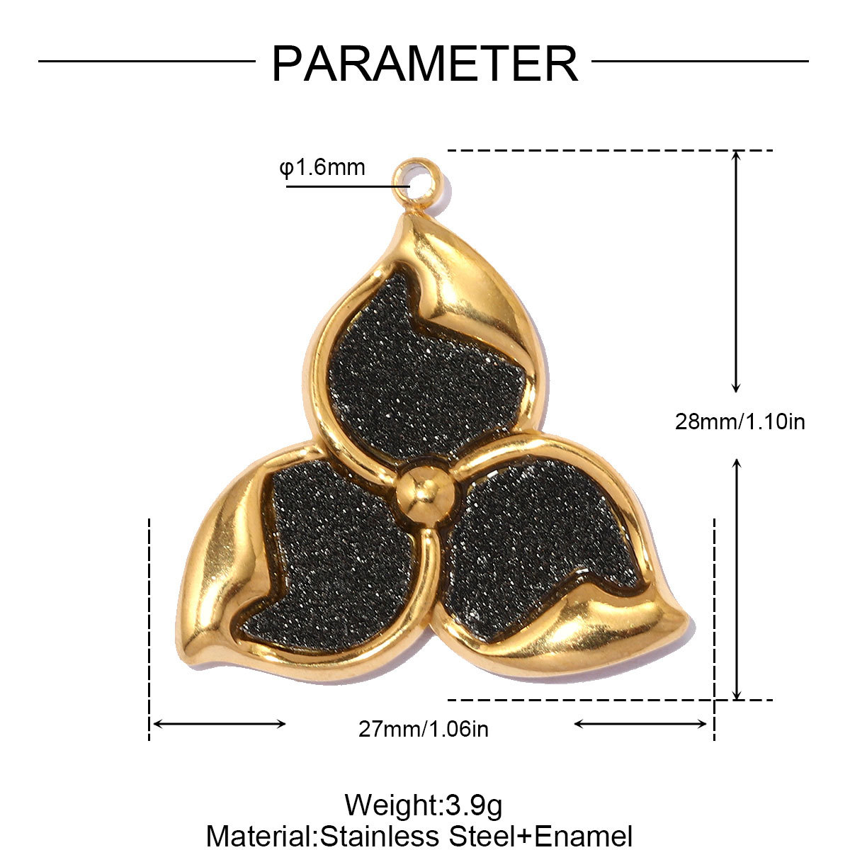 6pcs/pack Stainless Steel Two Tone Sun Leaf DIY Charms Cross Eye Rudder Necklace Pendant Women Rose Flower Jewelry Wholesale