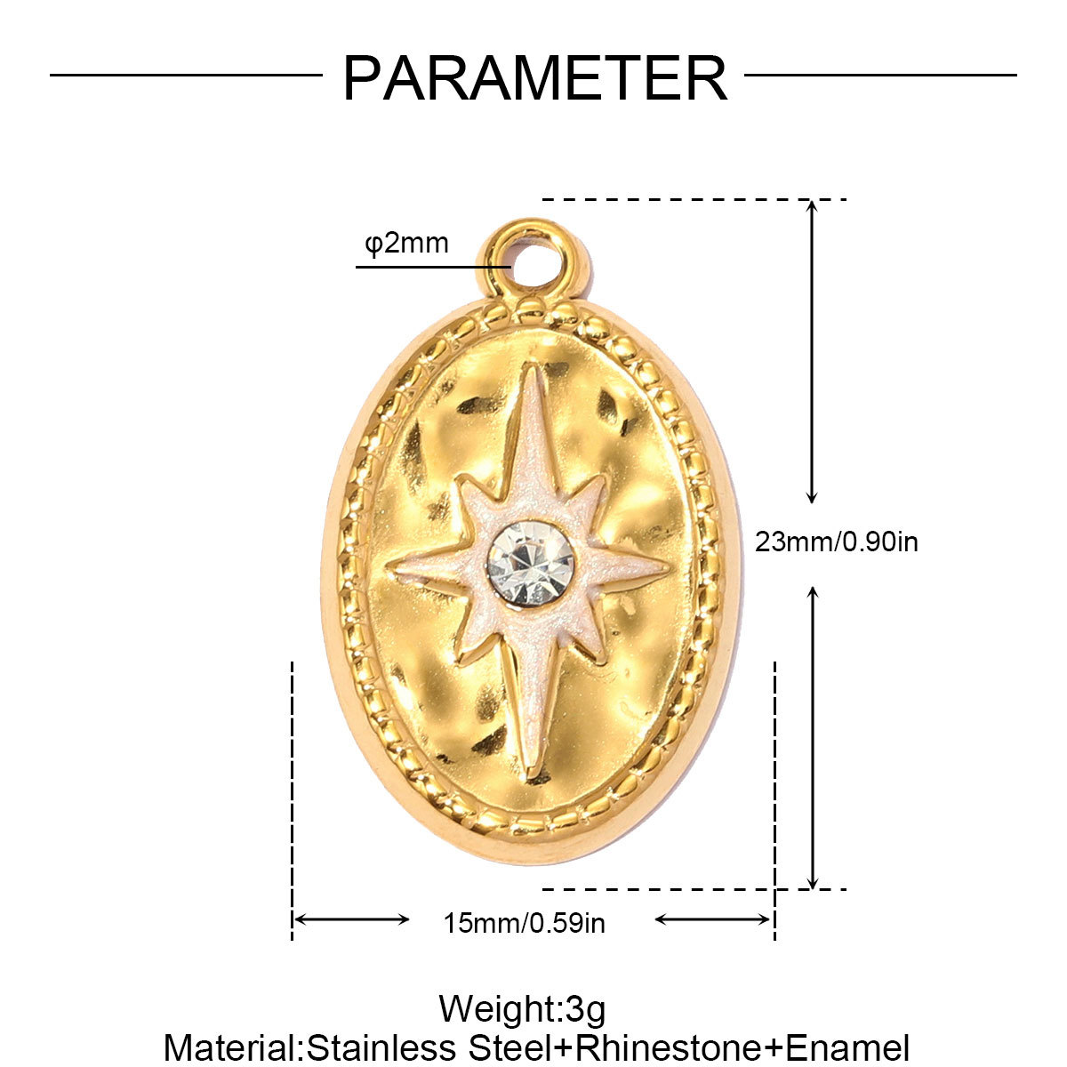 6pcs/pack Stainless Steel Rhinestone Heart Mom DIY Charms Number 15 Star Necklace Pendant Women Oval Jewelry Wholesale