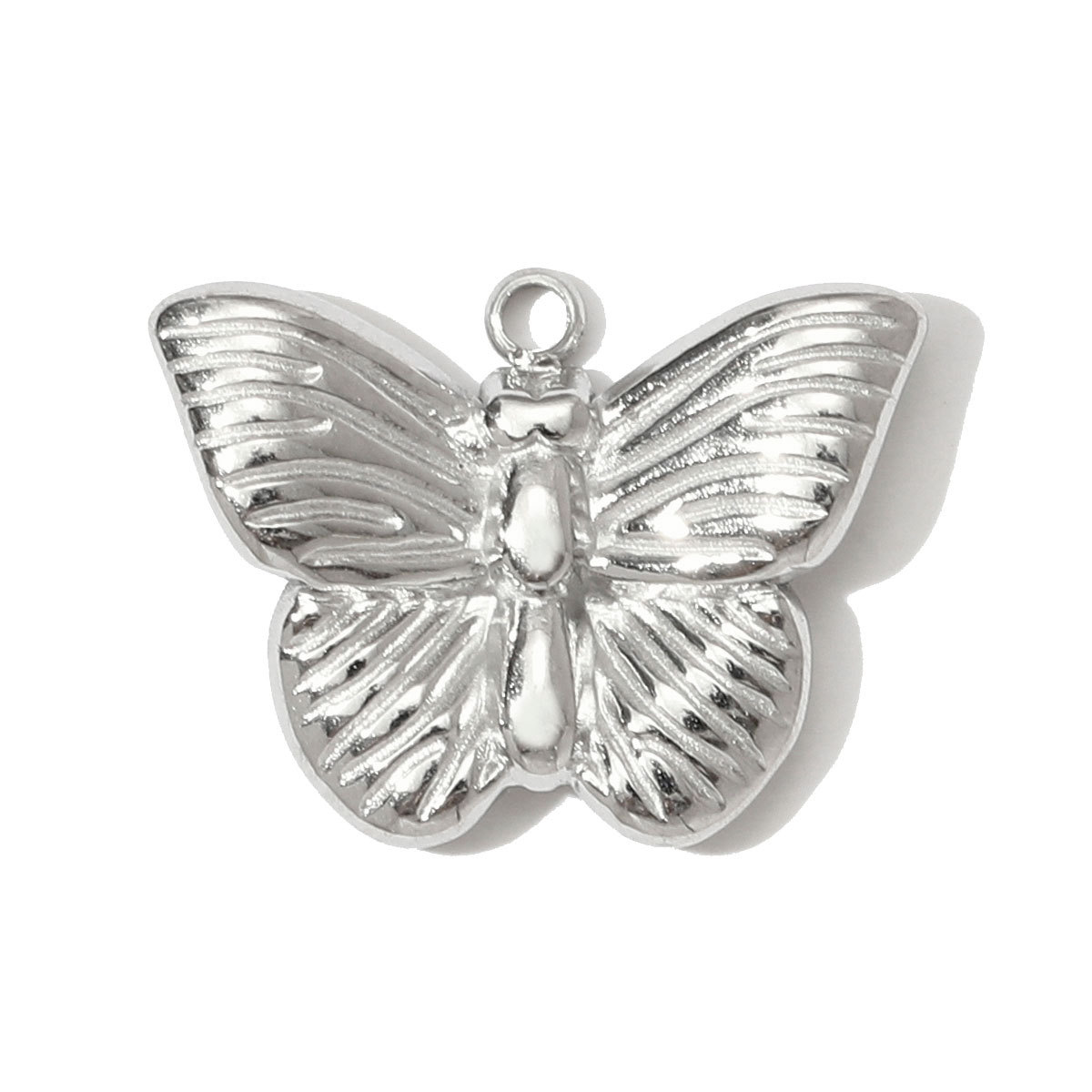 6pcs/pack Stainless Steel Butterfly Bear Plane Necklace Pendant Mirror Polish Dolphin Crab Shell DIY  Charm Women Surfer Jewelry