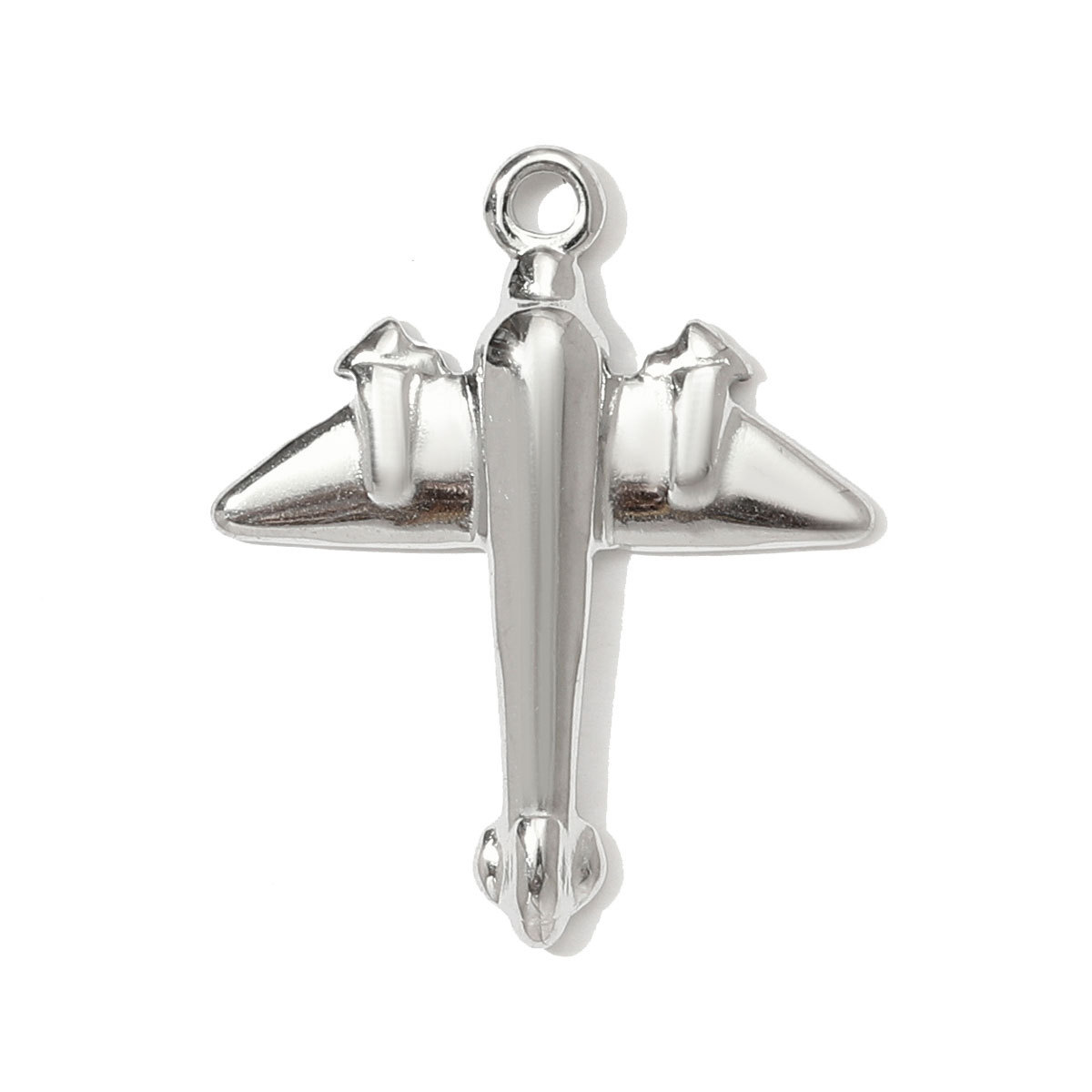 6pcs/pack Stainless Steel Butterfly Bear Plane Necklace Pendant Mirror Polish Dolphin Crab Shell DIY  Charm Women Surfer Jewelry