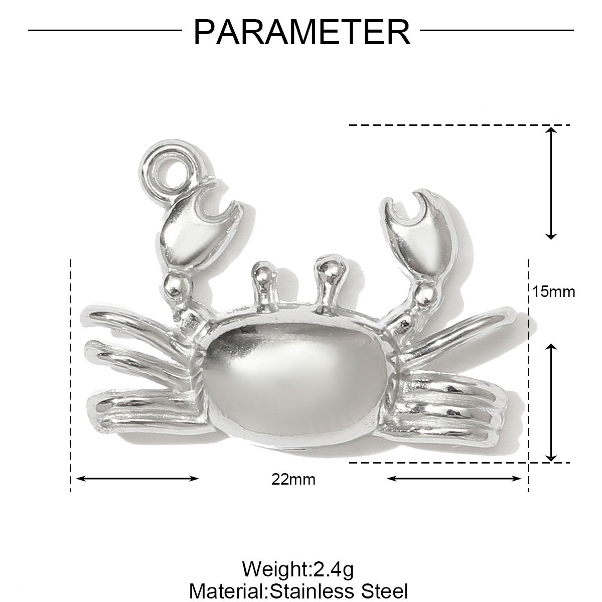 6pcs/pack Stainless Steel Butterfly Bear Plane Necklace Pendant Mirror Polish Dolphin Crab Shell DIY  Charm Women Surfer Jewelry