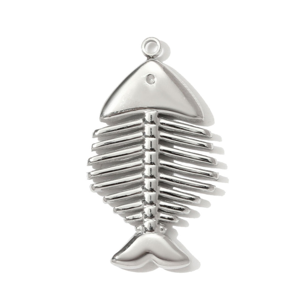 6pcs/pack Stainless Steel Butterfly Bear Plane Necklace Pendant Mirror Polish Dolphin Crab Shell DIY  Charm Women Surfer Jewelry